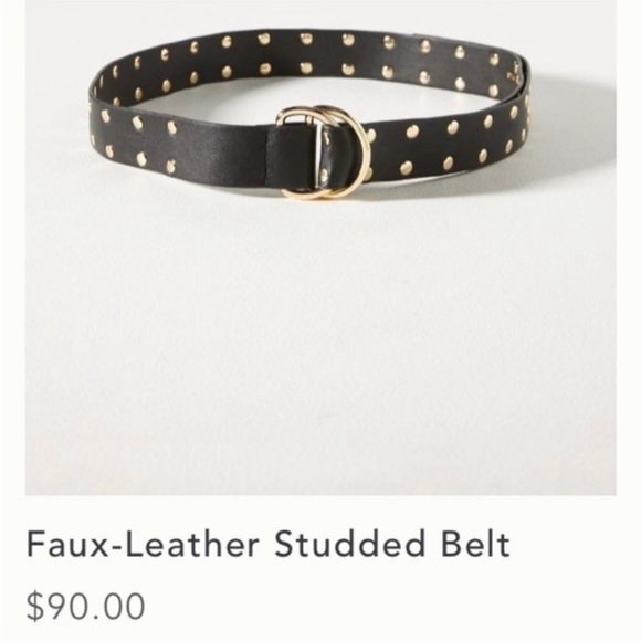 Anthropology faux leather studded belt main image 3